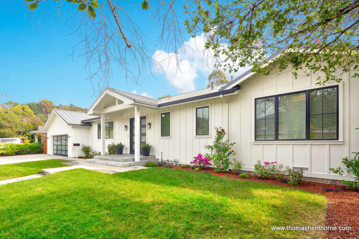 exterior of home with white siding