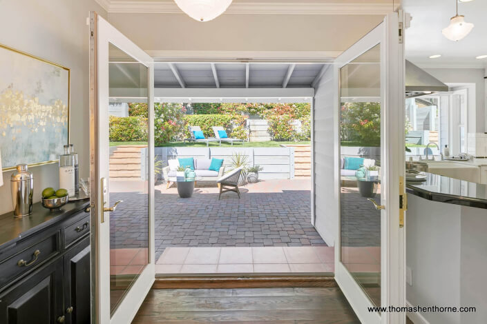 open french doors to patio