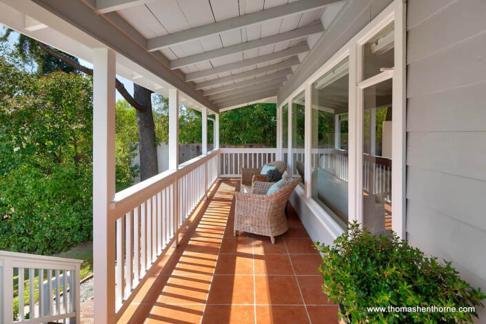 front porch of home