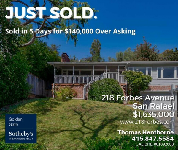 218 Forbes Ave San Rafael just sold