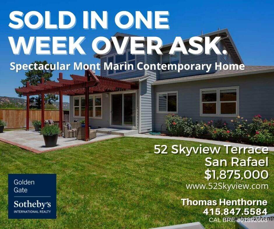 52 skyview terrace san rafael sold in one week over asking