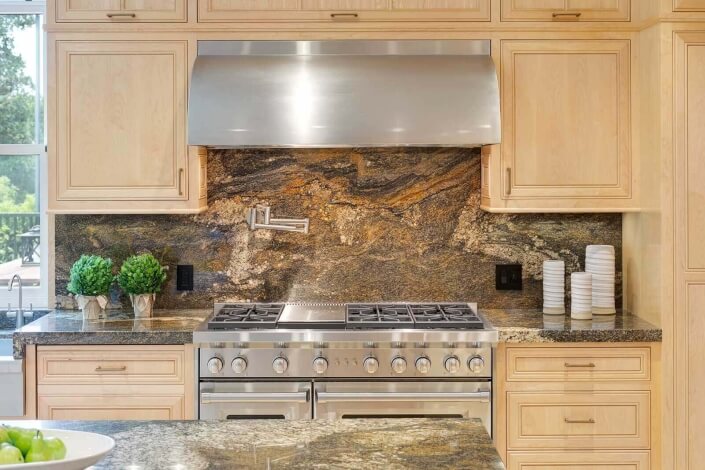 Wolf range with stainless hood