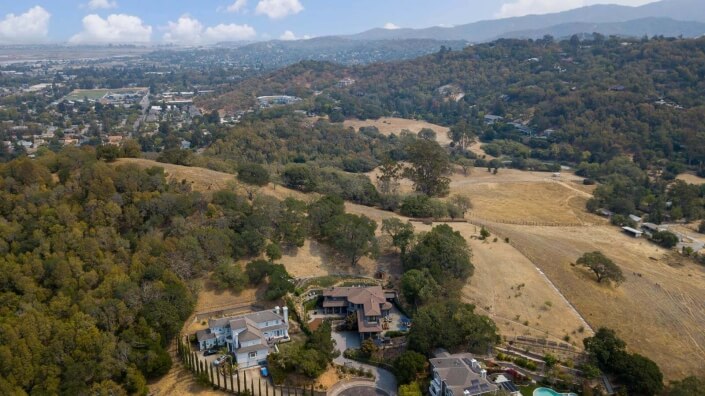 aerial view of 70 Miwok Drive Novato