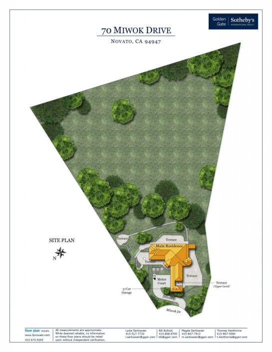 70 Miwok Drive Novato site plan