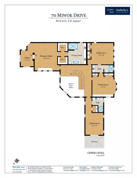 70 Miwok Drive Novato floorplan upper level