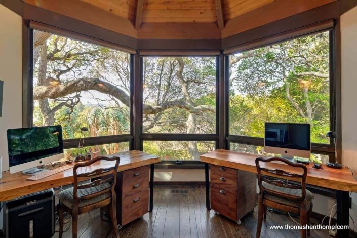 home office with two desks