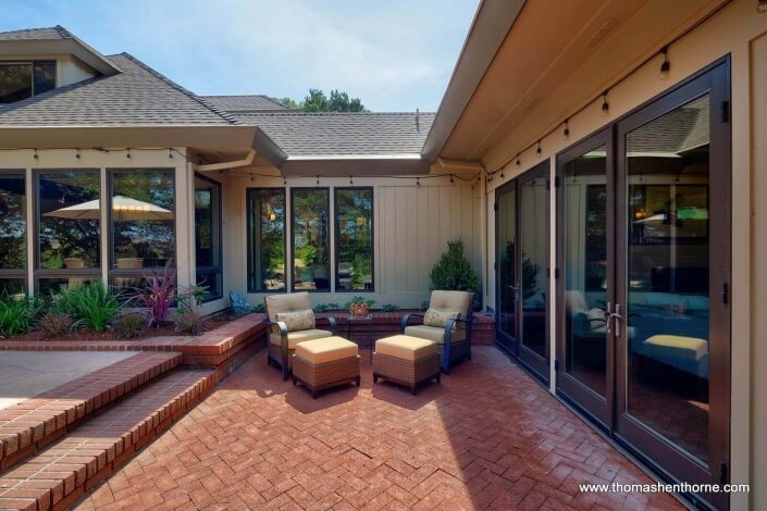 patio with two chairs