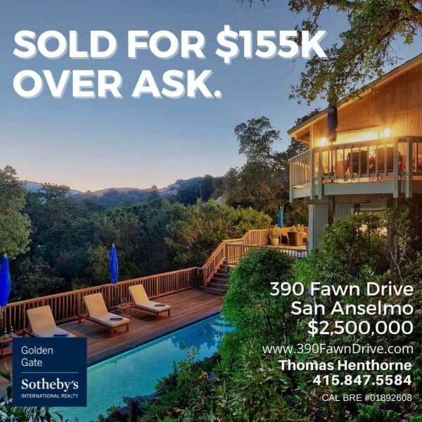 390 Fawn Drive San Anselmo jus sold