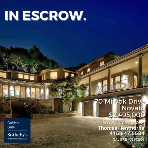 70 Miwok Drive in escrow