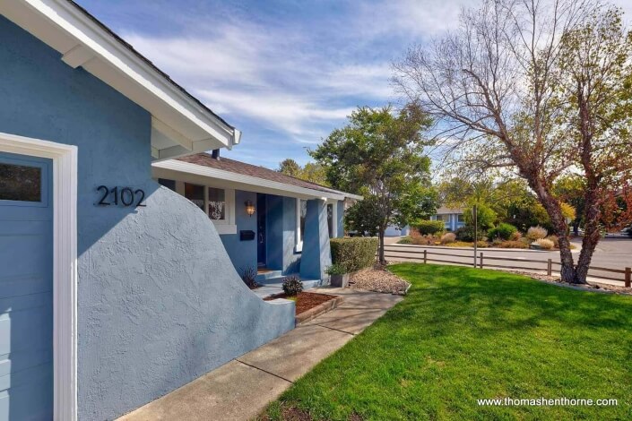 front yard with home