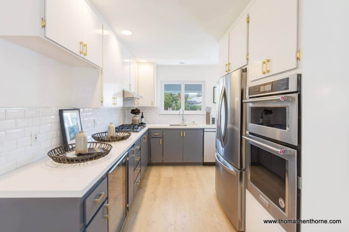 Kitchen with stainless appliances