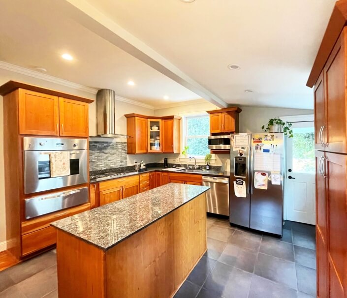 Kitchen with stainless appliances