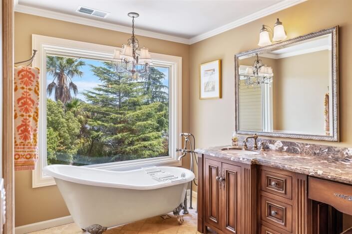 soaking tub with view