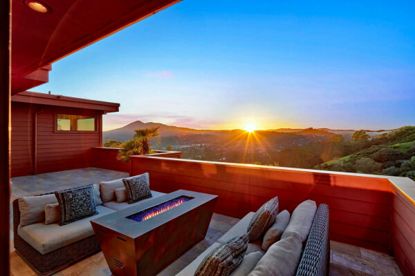 378 Margarita Drive in San Rafael view of Mt. Tamalpais at sunset