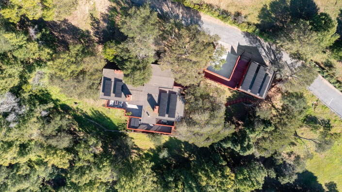 Aerial view of 378 Margarita Drive in San Rafael CA