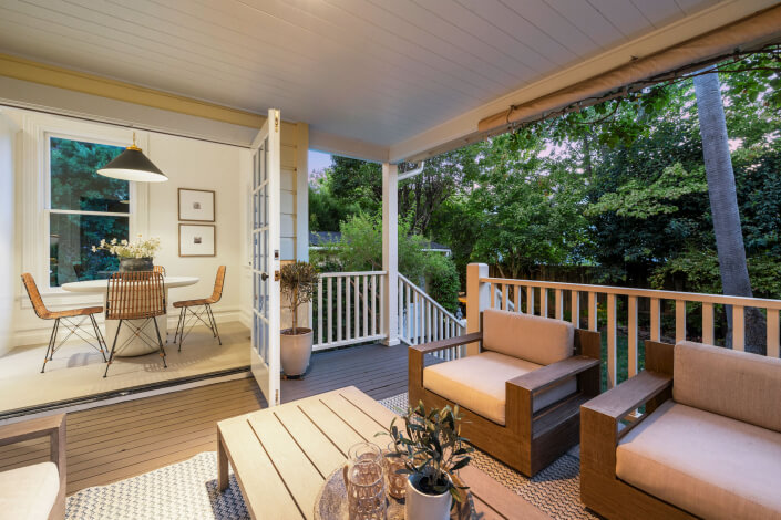 Back porch view into kitchen