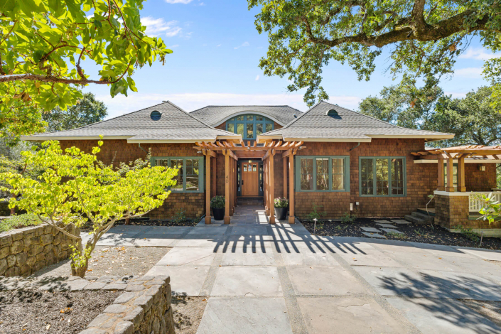 Front exterior of 40 Alta Vista Avenue in San Anselmo