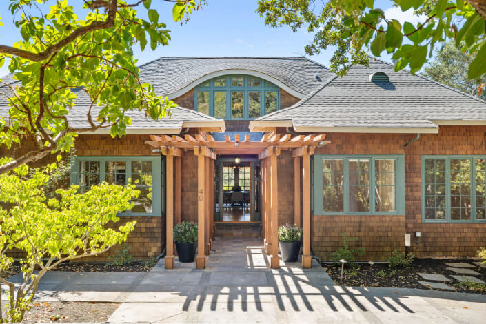 Front exterior of 40 Alta Vista Avenue in San Anselmo